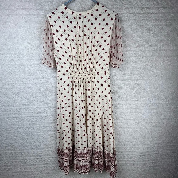 NOA NOA Baby Doll Dress Medium Whimsy Faux Wrap Rockabilly - Picture 8 of 16